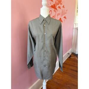 Vintage EQUIPMENT 100% Silk Shirt Dress | Made in France | Black & White Gingham